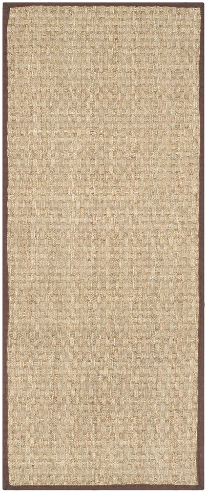 SAFAVIEH Area Rug 8x10 - Natural Fiber Collection - Large - Natural & Beige, Seagrass, Basketweave Pattern (NF114A)