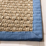 SAFAVIEH Area Rug 8x10 - Natural Fiber Collection - Large - Natural & Beige, Seagrass, Basketweave Pattern (NF114A)