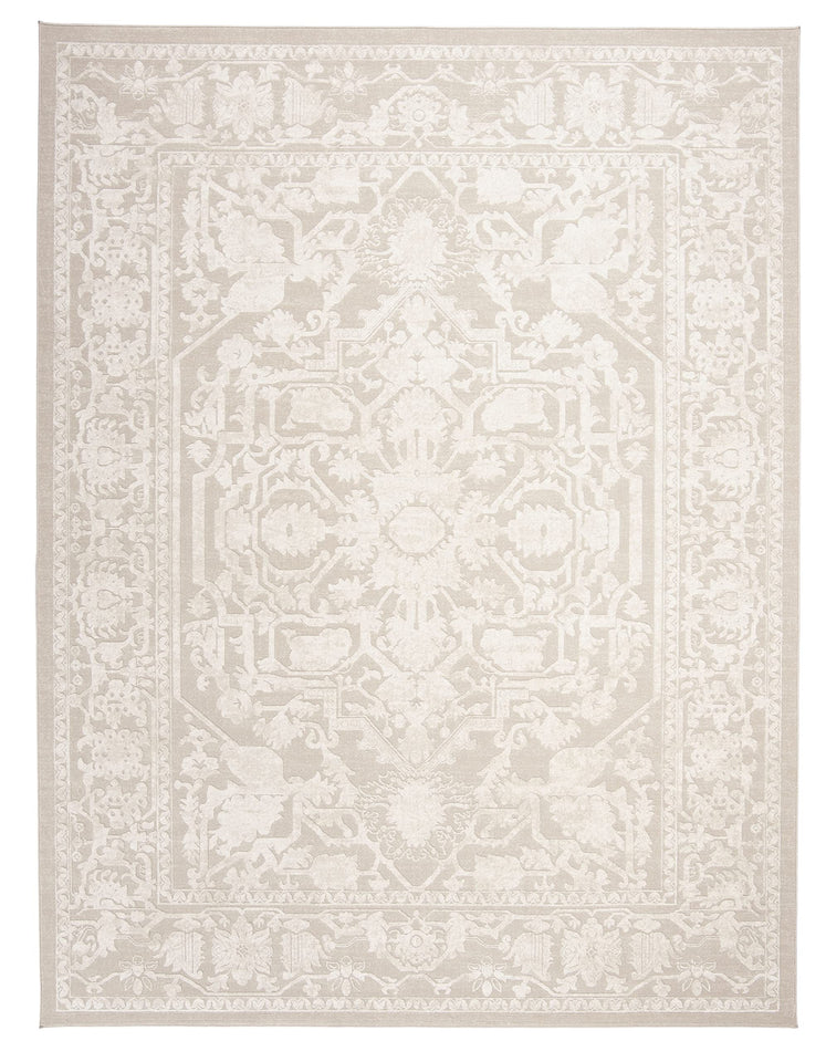 SAFAVIEH Area Rug 9x12 - Reflection Collection - Large - Cream & Ivory, Non-Shedding & Easy Cleaning, Ideal for Living Room, Bedroom, Dining Space (RFT665D)