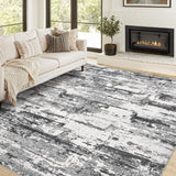 Area Rugs for Living Room: 12x15 Abstract Washable Rug Modern Neutral Large Soft Stain Resistant Non-Slip Backing Machine Table for Bedroom Dining Room Indoor Home Office Carpet - Gold Brown