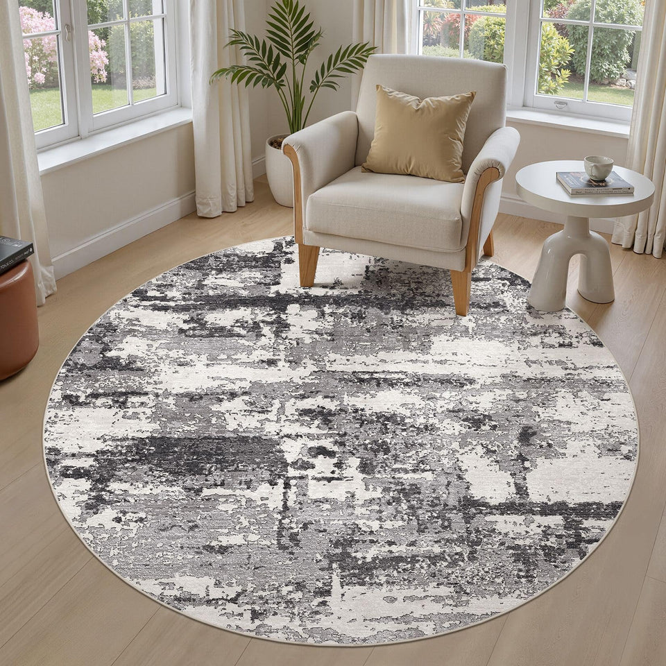 Area Rugs for Living Room: 12x15 Abstract Washable Rug Modern Neutral Large Soft Stain Resistant Non-Slip Backing Machine Table for Bedroom Dining Room Indoor Home Office Carpet - Gold Brown