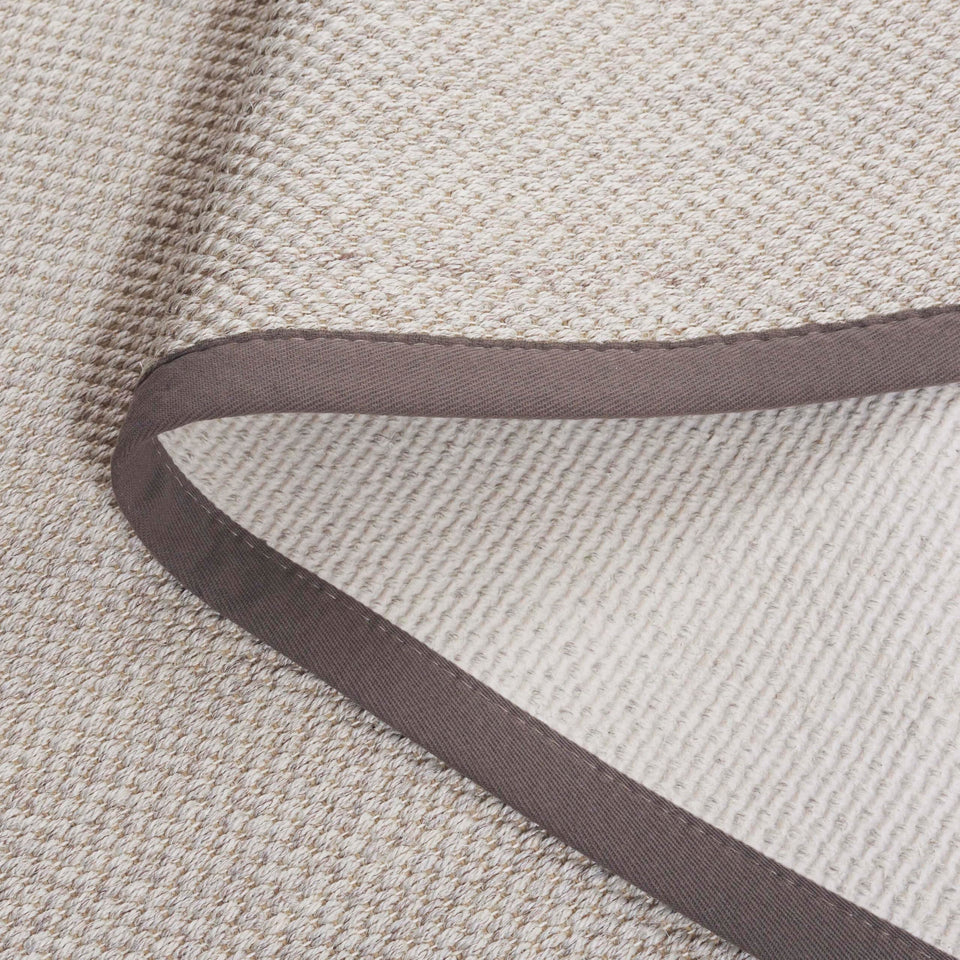 SAFAVIEH Area Rug 8x10 - Natural Fiber Collection - Large - Marble & Beige, Sisal, Woven Design with Border (NF143C)