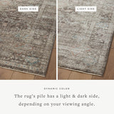 Loloi Magnolia Home by Joanna Gaines Millie Collection MIE-02 Sky/Gold 7'-10" x 10', .25" Pile Height, Area Rug