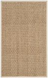 SAFAVIEH Area Rug 8x10 - Natural Fiber Collection - Large - Natural & Beige, Seagrass, Basketweave Pattern (NF114A)