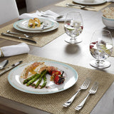 Oneida Silverware Set For 12, Moda 65-Piece Fine Flatware Set with Serving Utensils, Service For 12, 18/10 Stainless Steel, Dishwasher Safe For home, Knives Spoons and Forks Set (Silver, 65 pieces)