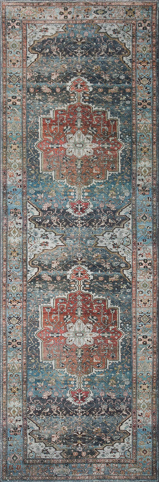Loloi Margot Collection MAT-01 Antique/Sage 8'-6" x 11'-6" Area Rug, No-Shed Easy Clean Large Patterned Area Rug for Living Room, Bedroom, Dining Area