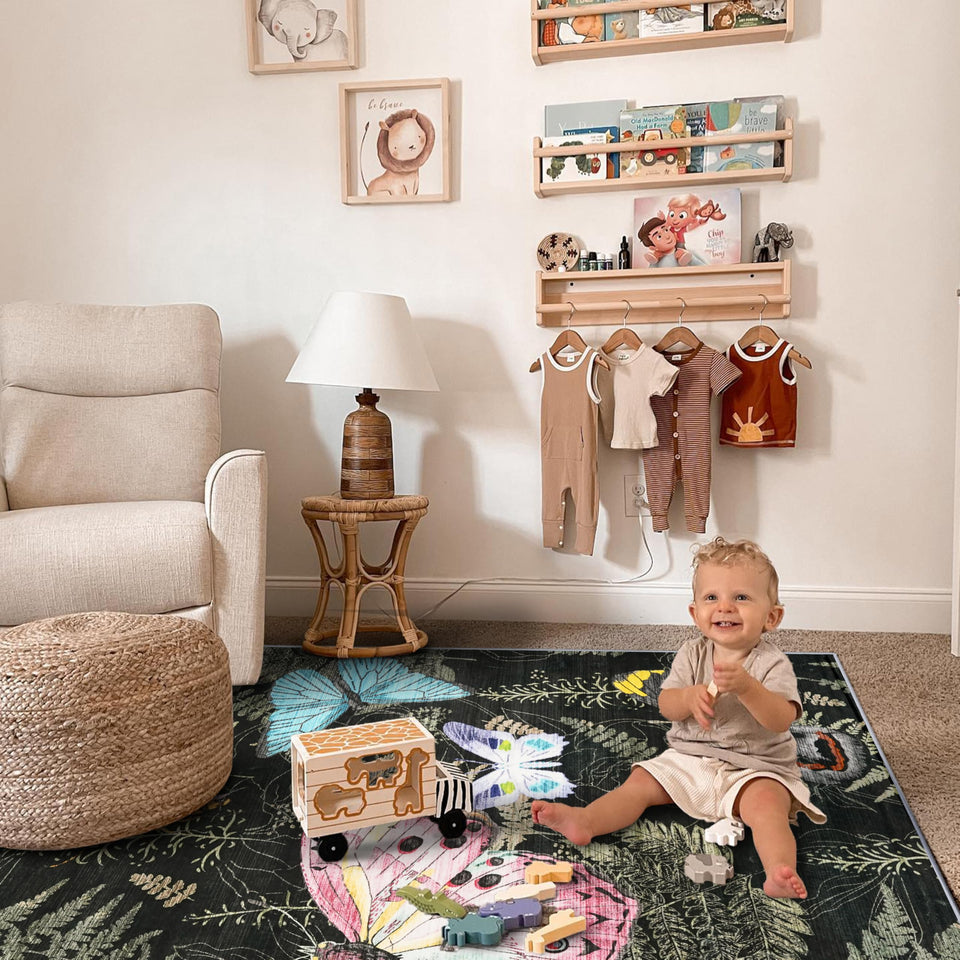 TOPRUUG Washable Oriental Area Rug - 12x15 Rugs for Living Room Soft Carpet for Bedroom Waterproof Floral Distressed Indoor Stain Resistant Non-Shedding Floor Carpets (Green, 12x15)