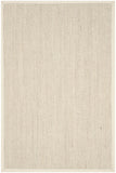 SAFAVIEH Area Rug 8x10 - Natural Fiber Collection - Large - Marble & Beige, Sisal, Woven Design with Border (NF143C)