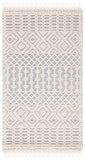 SAFAVIEH Area Rug 8x10 - Natura Collection - Large - Ivory, Handmade Wool, Moroccan Boho Fringe Design, Ideal for Living Room, Bedroom, Dining Space (NAT852B)