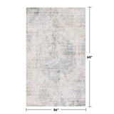 Neutral Living Room Rug - 10x14 Farmhouse Beige Brown Large Area Rug for Dining Room, Bedroom, Low Pile Lightweight Washable