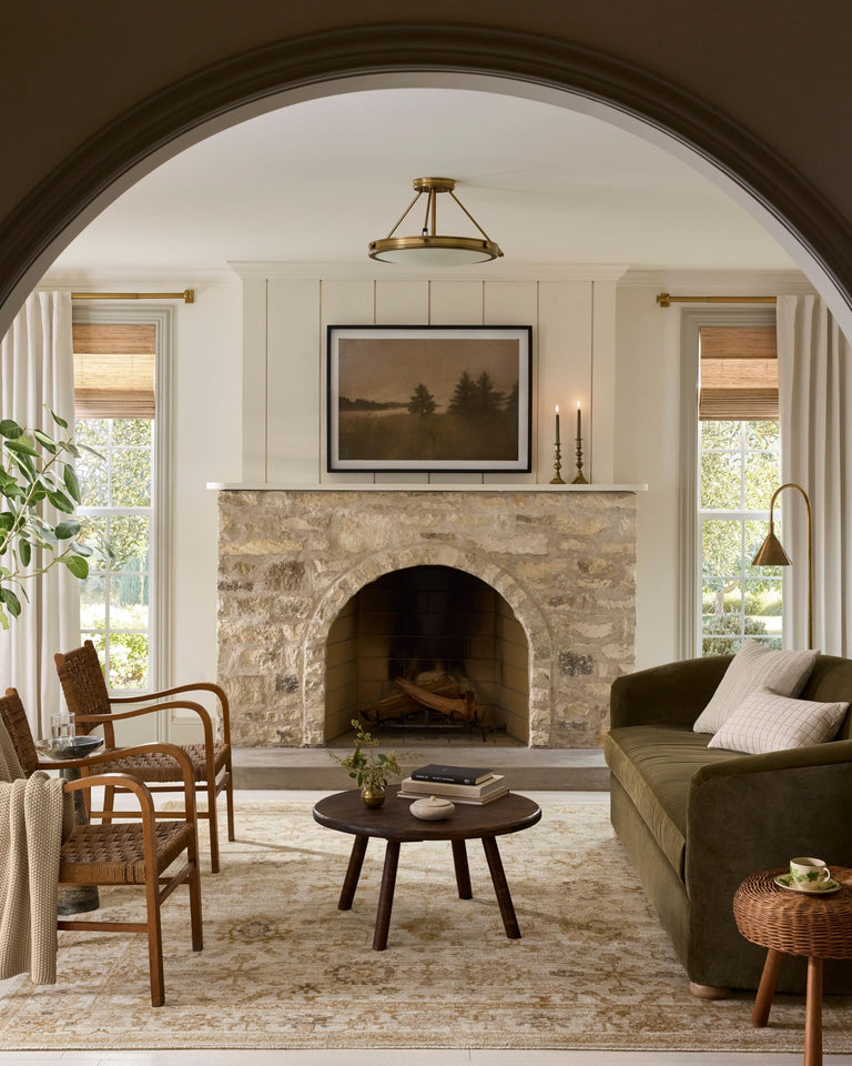 Loloi Magnolia Home by Joanna Gaines Pace Collection PAC-01 Natural/Stone 9'-6" x 12'-3" Area Rug