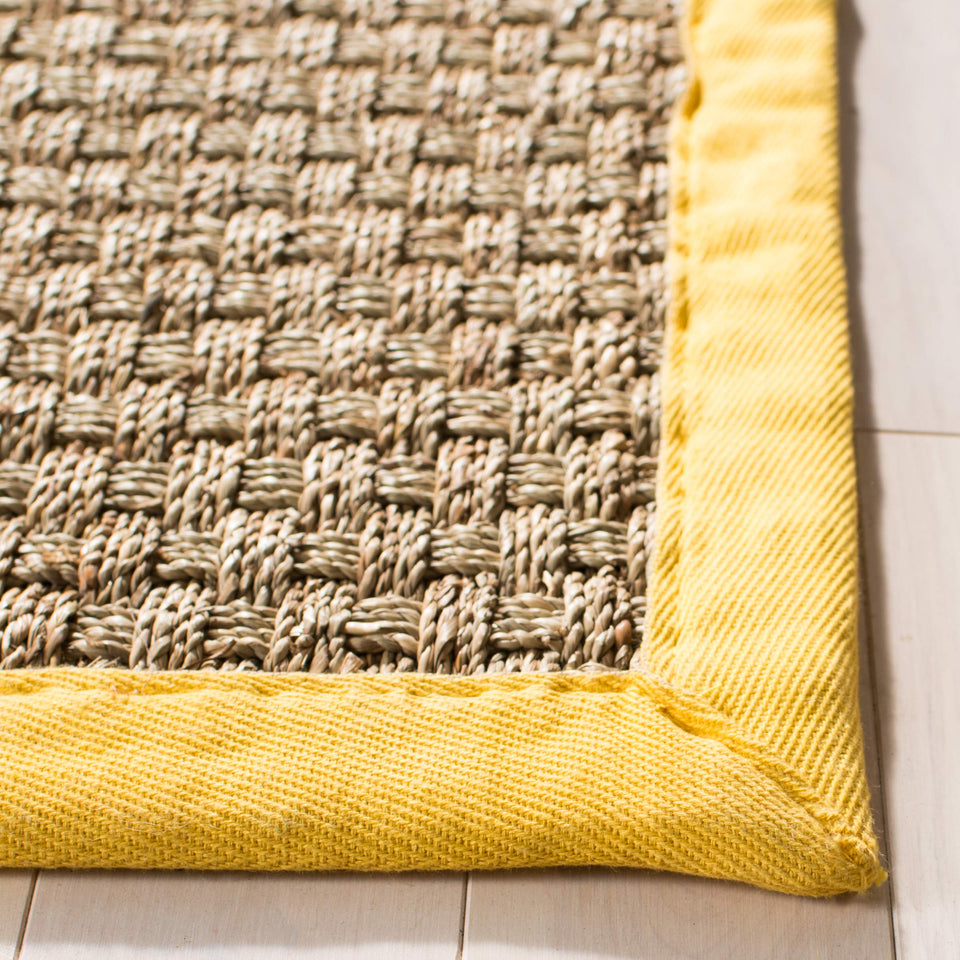 SAFAVIEH Area Rug 8x10 - Natural Fiber Collection - Large - Natural & Beige, Seagrass, Basketweave Pattern (NF114A)