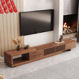 NessCarsti Mid Century Modern TV Stand for 80+ Inch TVs, 94.48" Walnut Console with Ample Storage – Stylish Entertainment Center for Living Room or Bedroom