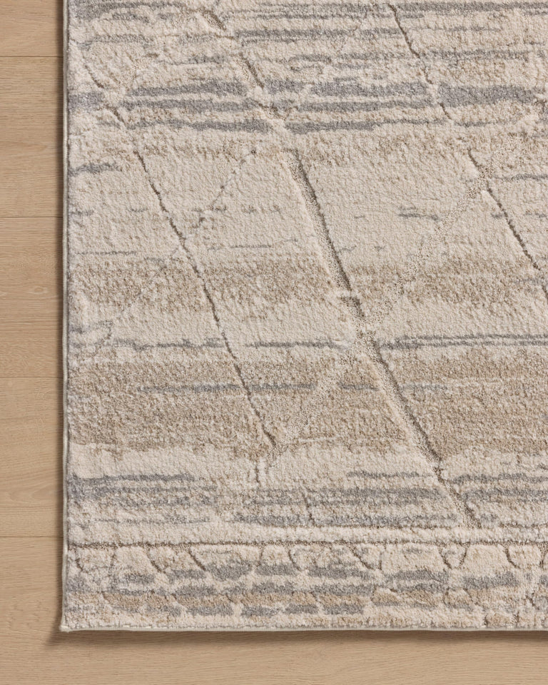 Loloi Amber Lewis Monty Collection MOT-01 Ivory/Taupe 9'-2" x 13', .50" Pile Height, Area Rug