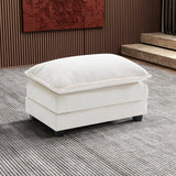 Ihanherry 146" U-Shaped Modern Sofa Modular Sectional Cloud Couch with 2 Ottoman, 6-Seat Chenille Deep Seat Sofa with 6 Pillows for Living Room, Bedroom and Apartment, Grey