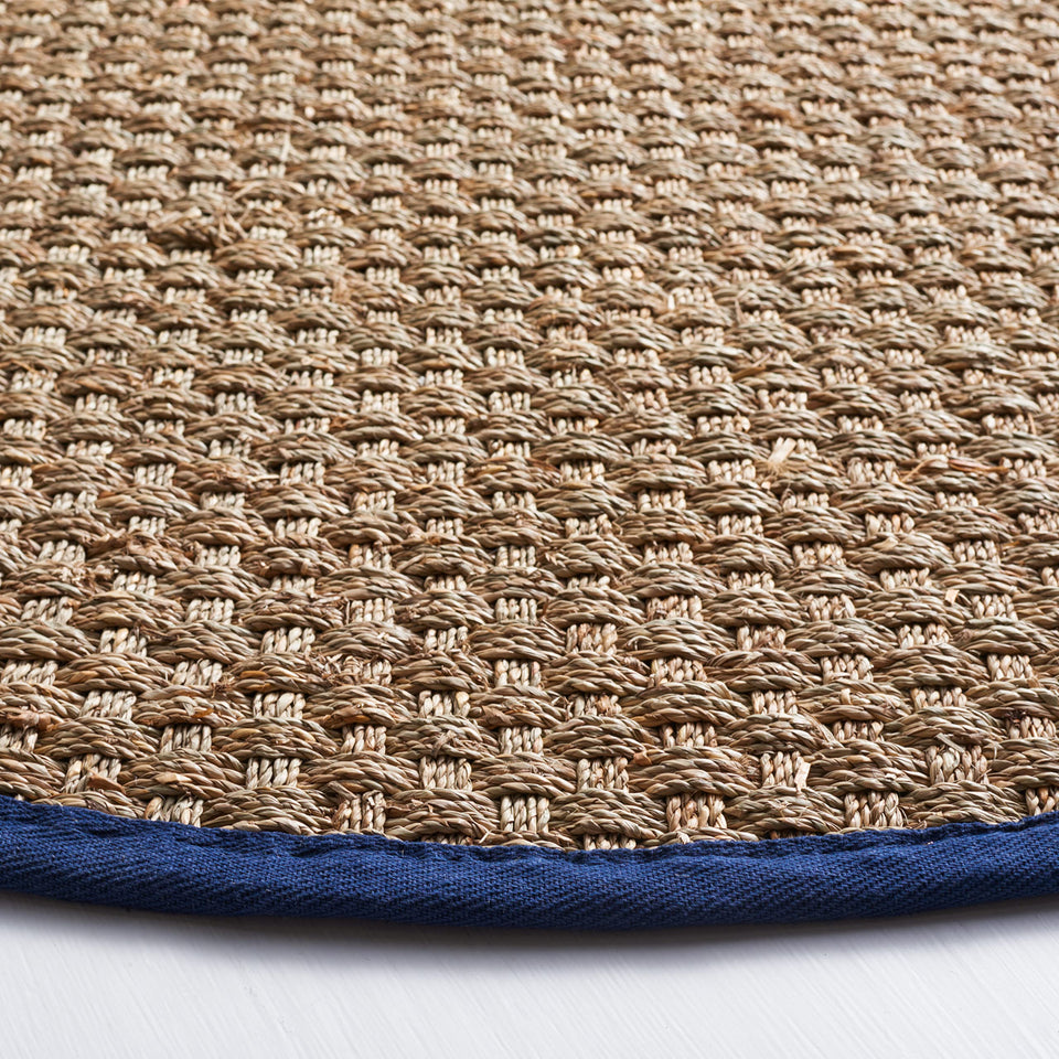 SAFAVIEH Area Rug 8x10 - Natural Fiber Collection - Large - Natural & Beige, Seagrass, Basketweave Pattern (NF114A)