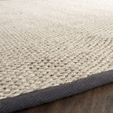 SAFAVIEH Area Rug 8x10 - Natural Fiber Collection - Large - Marble & Beige, Sisal, Woven Design with Border (NF143C)