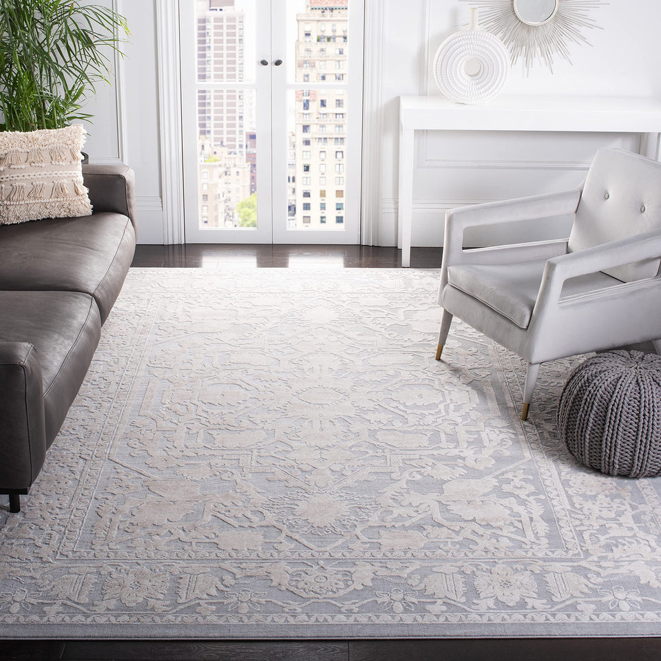 SAFAVIEH Area Rug 9x12 - Reflection Collection - Large - Cream & Ivory, Non-Shedding & Easy Cleaning, Ideal for Living Room, Bedroom, Dining Space (RFT665D)