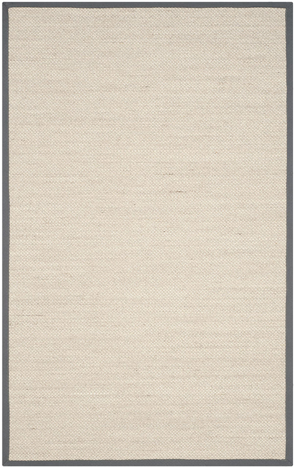 SAFAVIEH Area Rug 8x10 - Natural Fiber Collection - Large - Marble & Beige, Sisal, Woven Design with Border (NF143C)
