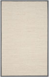 SAFAVIEH Area Rug 8x10 - Natural Fiber Collection - Large - Marble & Beige, Sisal, Woven Design with Border (NF143C)