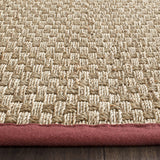 SAFAVIEH Area Rug 8x10 - Natural Fiber Collection - Large - Natural & Beige, Seagrass, Basketweave Pattern (NF114A)