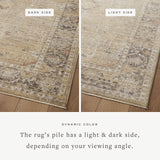 Loloi Magnolia Home by Joanna Gaines Millie Collection MIE-02 Sky/Gold 7'-10" x 10', .25" Pile Height, Area Rug
