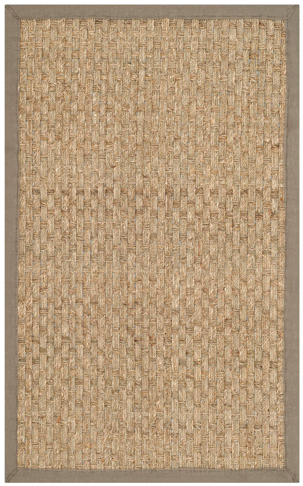 SAFAVIEH Area Rug 8x10 - Natural Fiber Collection - Large - Natural & Beige, Seagrass, Basketweave Pattern (NF114A)