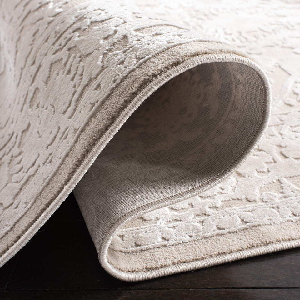 SAFAVIEH Area Rug 9x12 - Reflection Collection - Large - Cream & Ivory, Non-Shedding & Easy Cleaning, Ideal for Living Room, Bedroom, Dining Space (RFT665D)