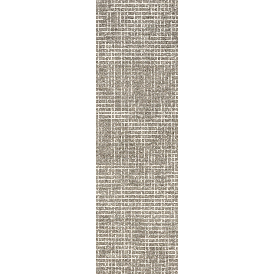 Rugs USA 8'6" x 11'6" Melrose Checked Wool Indoor Area Rug, Contemporary Farmhouse Cream for Living Room, Bedroom, Office, Entryway, Hallway