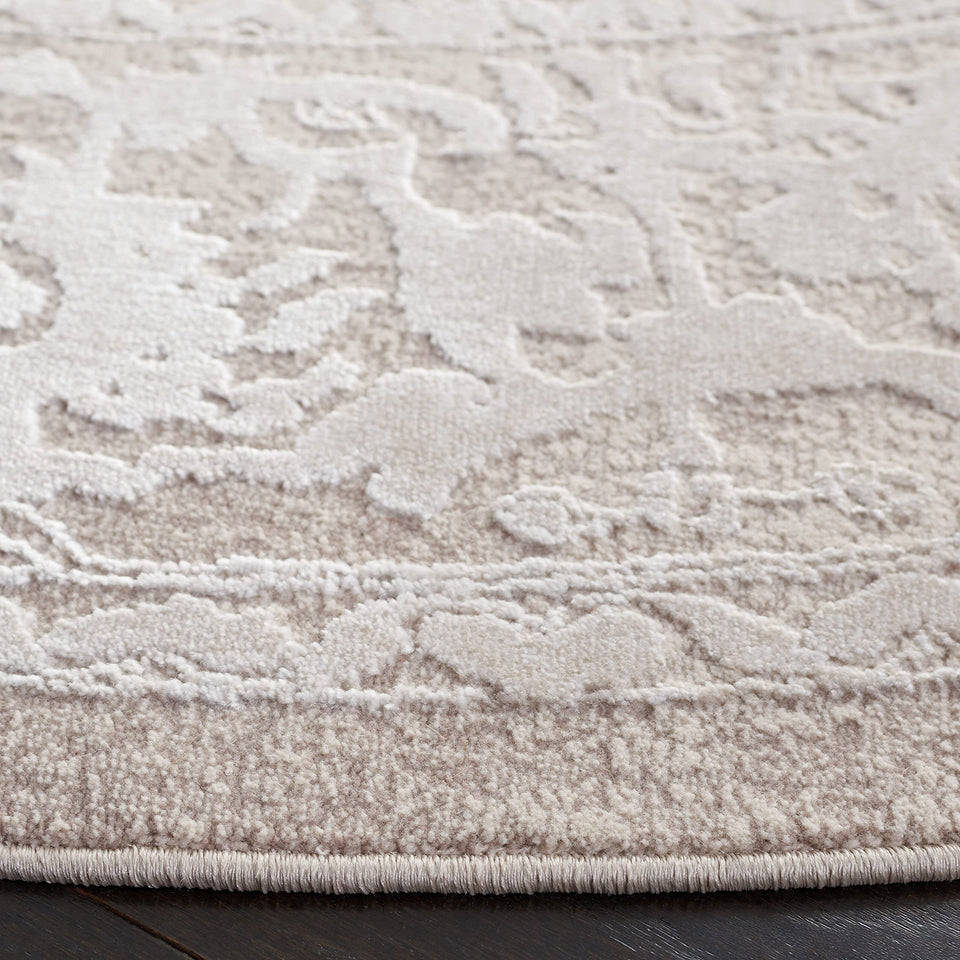 SAFAVIEH Area Rug 9x12 - Reflection Collection - Large - Cream & Ivory, Non-Shedding & Easy Cleaning, Ideal for Living Room, Bedroom, Dining Space (RFT665D)