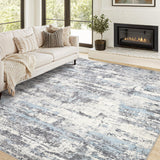 Area Rugs for Living Room: 12x15 Abstract Washable Rug Modern Neutral Large Soft Stain Resistant Non-Slip Backing Machine Table for Bedroom Dining Room Indoor Home Office Carpet - Gold Brown