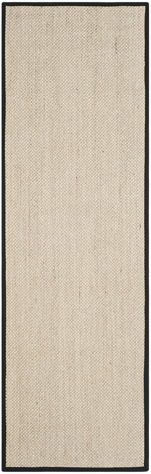 SAFAVIEH Area Rug 8x10 - Natural Fiber Collection - Large - Marble & Beige, Sisal, Woven Design with Border (NF143C)