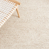 SAFAVIEH Area Rug 8x10 - Natura Collection - Large - Beige & Ivory, Handmade Wool Blend, Textured Design, Ideal for Living Room, Bedroom, Dining Space (NAT425B)