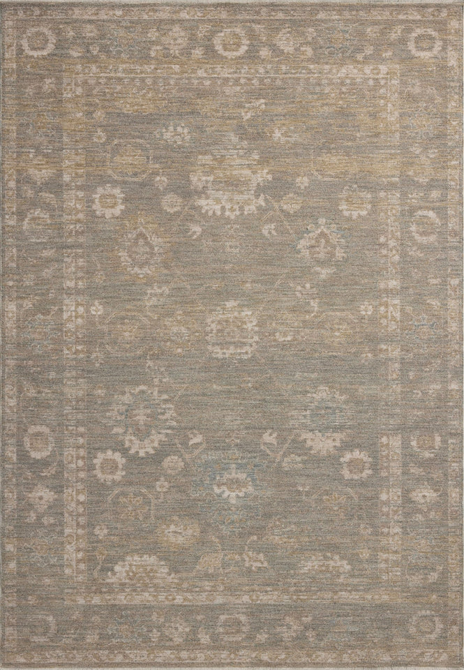 Loloi Chris Loves Julia Louisa Collection LOI-03 Taupe/Ivory 7'-10" x 10', .38" Pile Height, Area Rug
