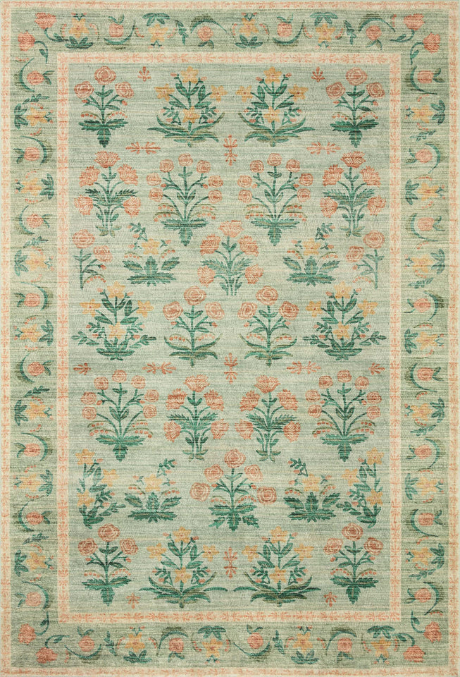 Loloi Rifle Paper Co. Eden Collection EDE-02 Mughal Garden Cream 7'-6" x 9'-6" Area Rug