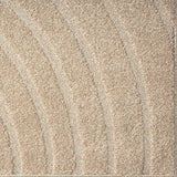 LUXE WEAVERS Modern Geometric Wave Cream 9x12 Area Rug