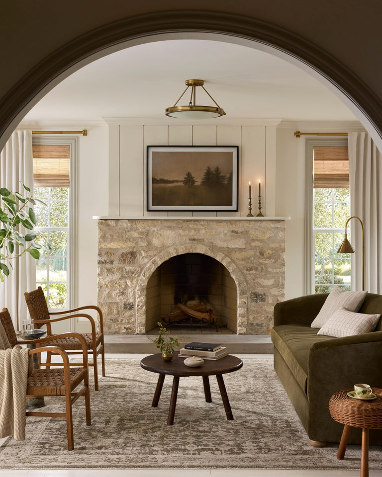 Loloi Magnolia Home by Joanna Gaines Pace Collection PAC-01 Natural/Stone 9'-6" x 12'-3" Area Rug