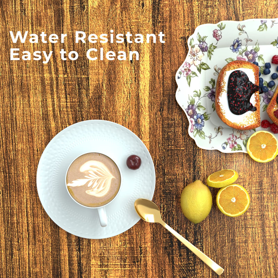 GreenForest Coffee Table for Living Room with Round Corners Farmhouse Style Center Table with Storage Shelf 39 Inch Space Saving Easy Assembly Gray Wash