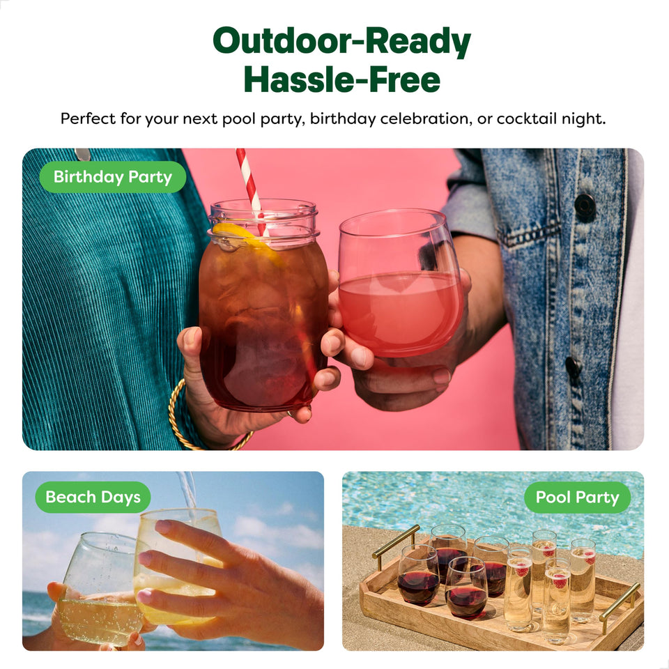 TOSSWARE POP 9oz Flute, Premium Quality, Recyclable, Unbreakable & Crystal Clear Plastic Champagne Glasses,Flute , 12 Count (Pack of 1)