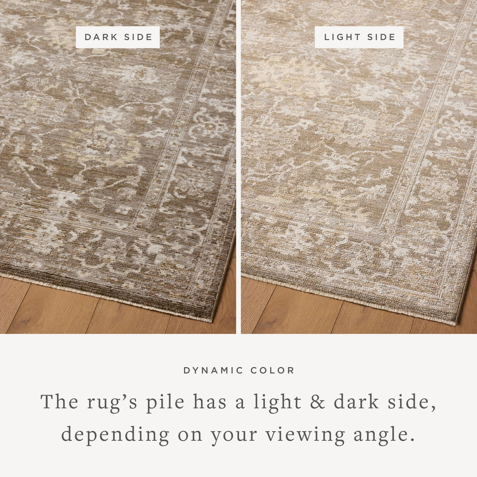 Loloi Magnolia Home by Joanna Gaines Pace Collection PAC-01 Natural/Stone 9'-6" x 12'-3" Area Rug