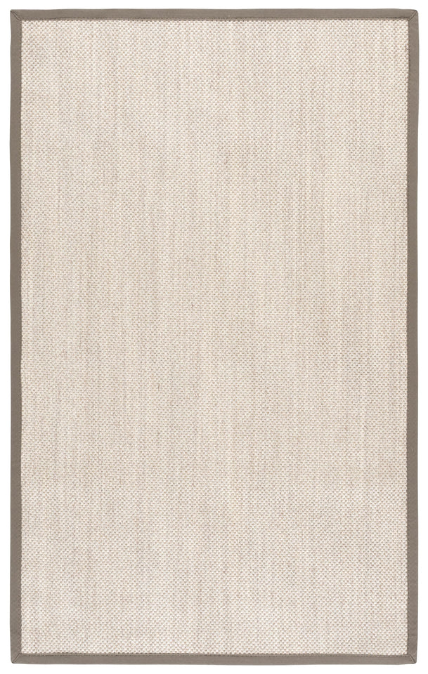 SAFAVIEH Area Rug 8x10 - Natural Fiber Collection - Large - Marble & Beige, Sisal, Woven Design with Border (NF143C)
