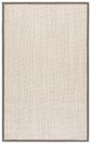 SAFAVIEH Area Rug 8x10 - Natural Fiber Collection - Large - Marble & Beige, Sisal, Woven Design with Border (NF143C)