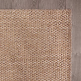 CAMILSON Easy Jute Rug 10x14, Indoor Outdoor Natural Color Fiber Area Rugs for Living Room Patio and Kitchen Rug, Sisal Boho Woven Design, Easy-Cleaning, Washable Outside Carpet Alfombras (10 x 14)
