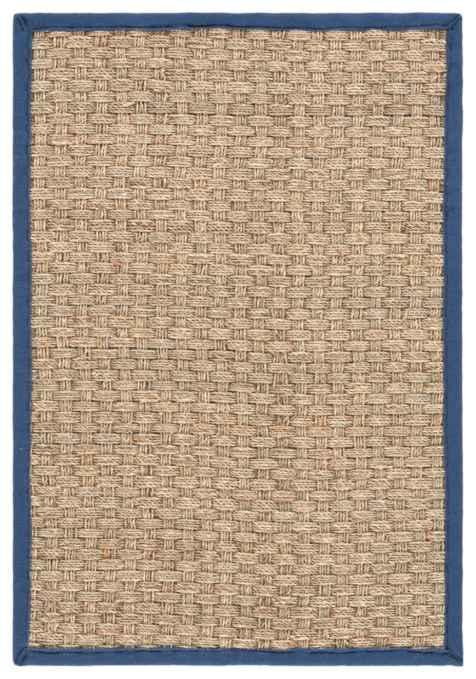 SAFAVIEH Area Rug 8x10 - Natural Fiber Collection - Large - Natural & Beige, Seagrass, Basketweave Pattern (NF114A)