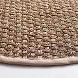 SAFAVIEH Area Rug 8x10 - Natural Fiber Collection - Large - Natural & Beige, Seagrass, Basketweave Pattern (NF114A)