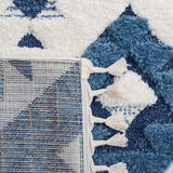 SAFAVIEH Area Rug 8x10 - Moroccan Tassel Shag Collection - Large - Ivory & Brown, Boho Design, Non-Shedding & Easy Cleaning, Plush Pile, Ideal for Living Room, Bedroom, Dining Space (MTS688A)