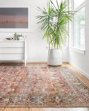 Loloi Layla Collection LAY-03 Olive/Charcoal 9'-0" x 12'-0" .13" Thick Area Rug, Soft, Durable, Vintage Inspired, Distressed, Low Pile, Non-Shedding, Easy Clean, Printed, Living Room Rug