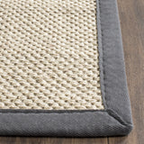 SAFAVIEH Area Rug 8x10 - Natural Fiber Collection - Large - Marble & Beige, Sisal, Woven Design with Border (NF143C)