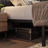 Allewie King Size Metal Platform Bed Frame with Victorian Style Wrought Iron-Art Headboard/Footboard, No Box Spring Required, Black