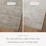 Loloi Magnolia Home by Joanna Gaines Millie Collection MIE-02 Sky/Gold 7'-10" x 10', .25" Pile Height, Area Rug